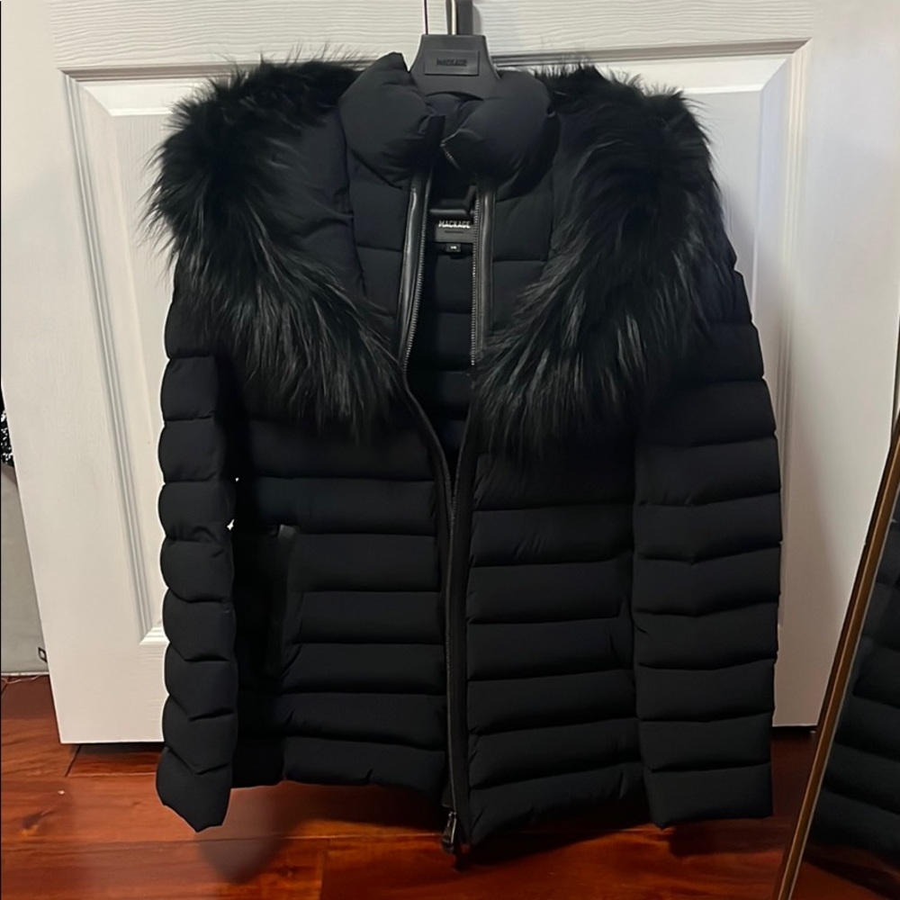 MACKAGE KADALINA DOWN JACKET/FOX FUR COLLAR